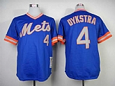 New York Mets #4 Dykstra 1983 Mitchell And Ness Throwback Blue Pullover Stitched MLB Jersey Sanguo,baseball caps,new era cap wholesale,wholesale hats